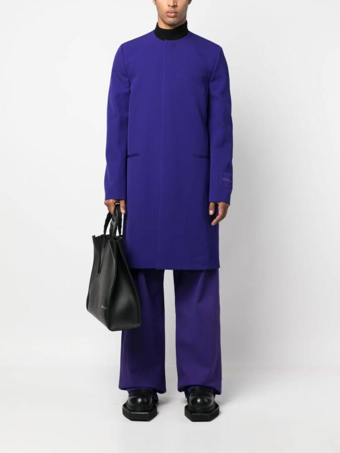 Off-White Jas met enkele rij knopen Paars