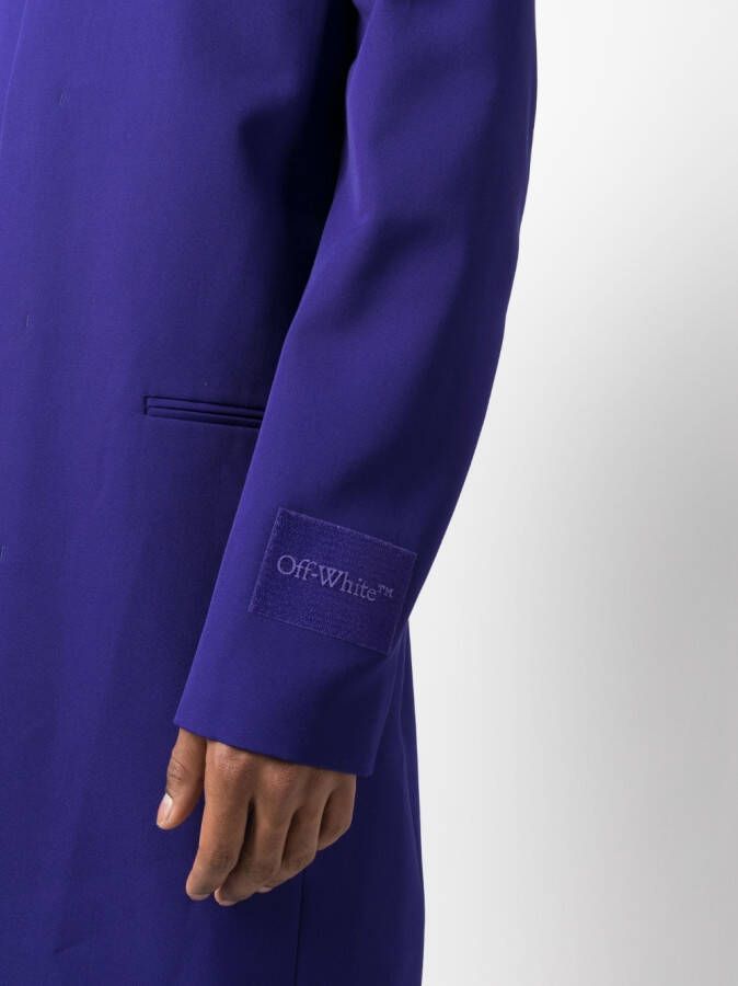 Off-White Jas met enkele rij knopen Paars