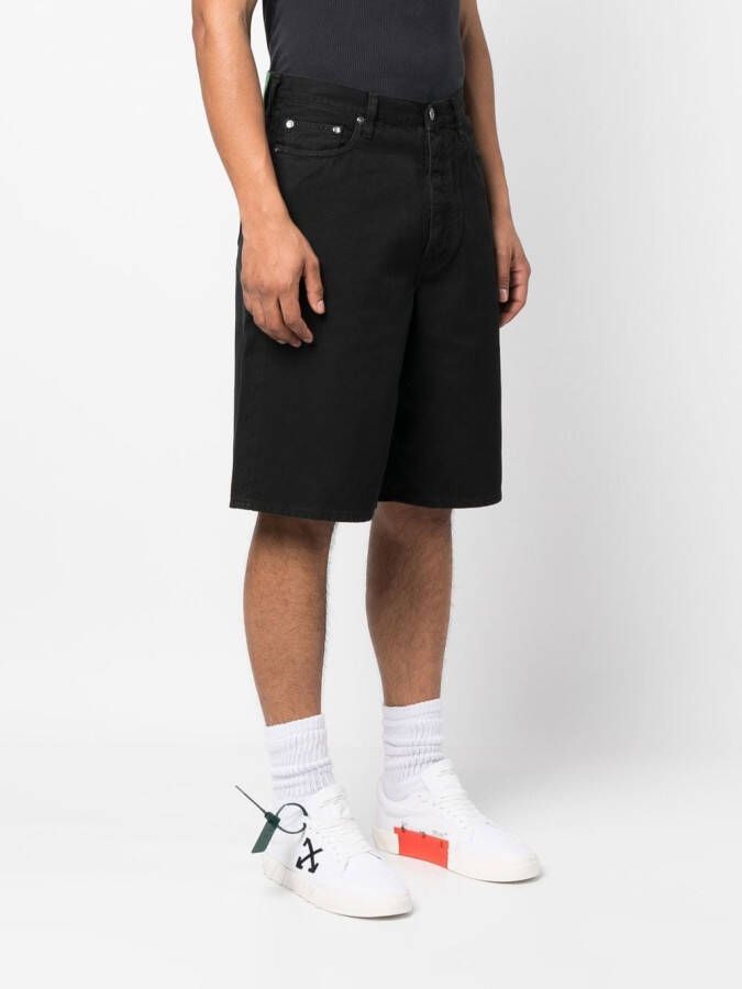 Off-White Shorts met logopatch Zwart