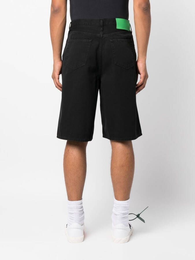 Off-White Shorts met logopatch Zwart