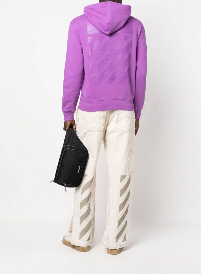 Off-White Hoodie met logoprint Paars