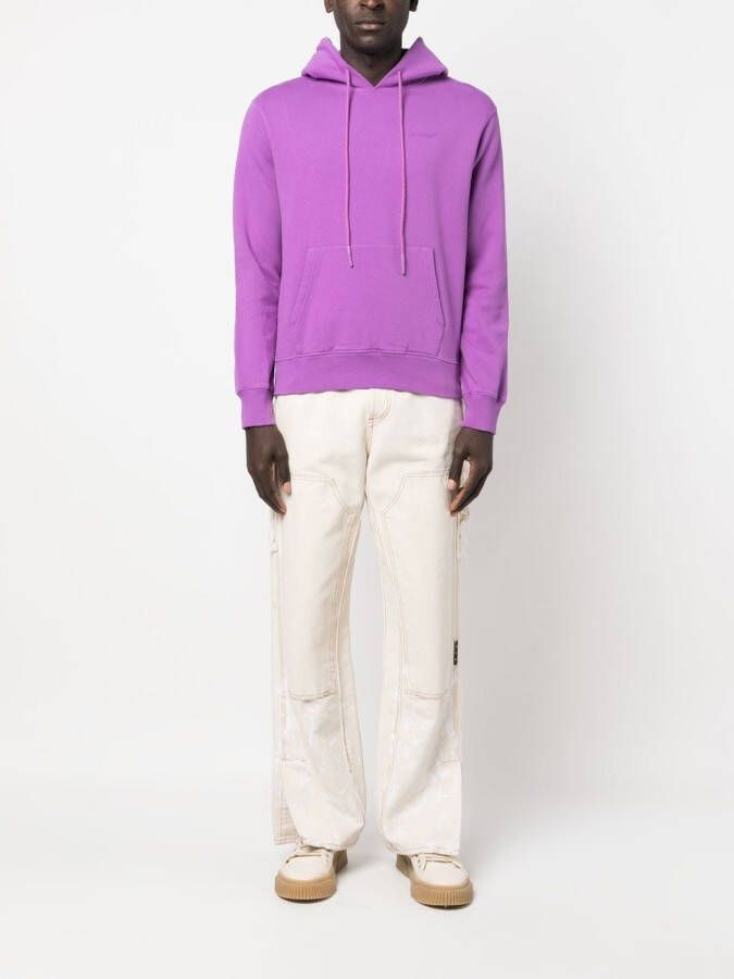 Off-White Hoodie met logoprint Paars