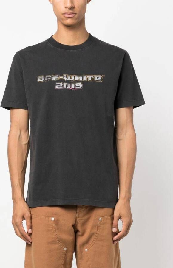 Off-White T-shirt met logoprint Zwart