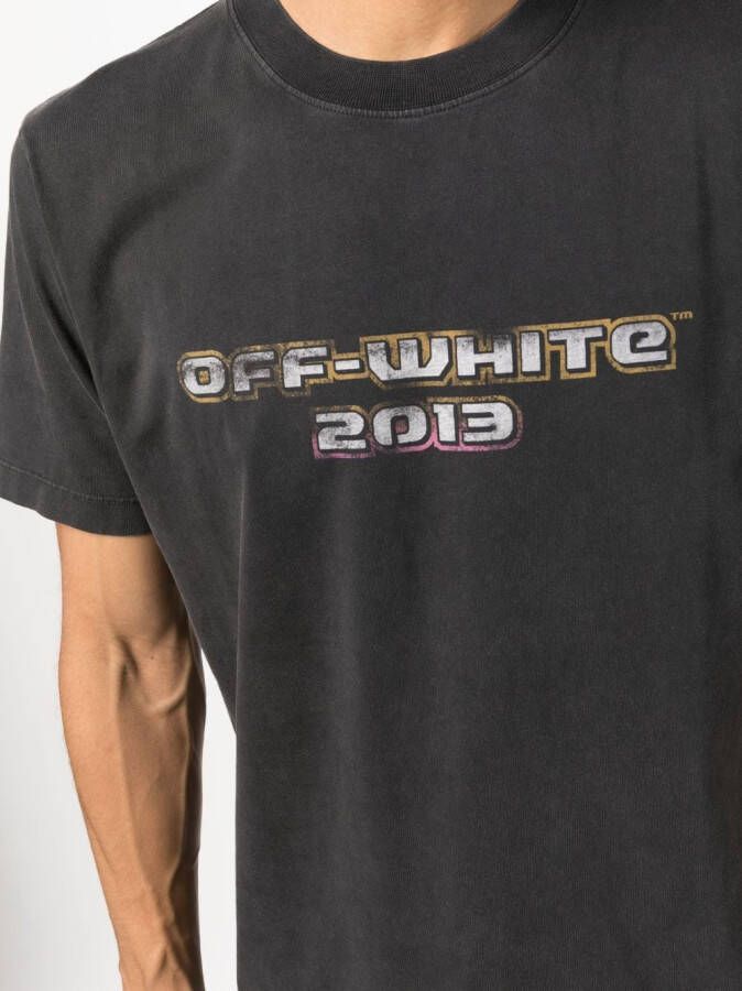 Off-White T-shirt met logoprint Zwart