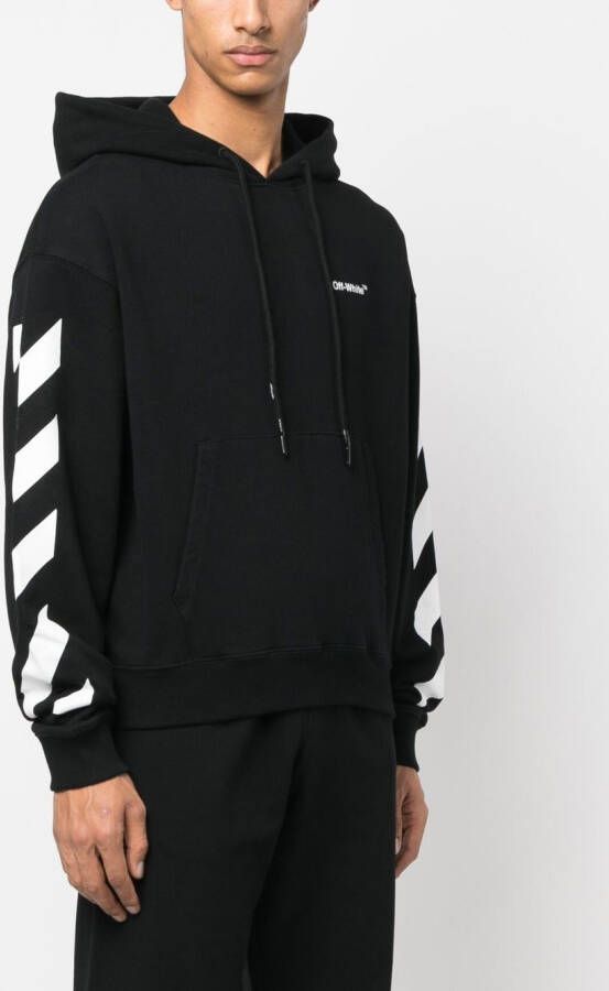 Off-White Hoodie met logoprint Zwart