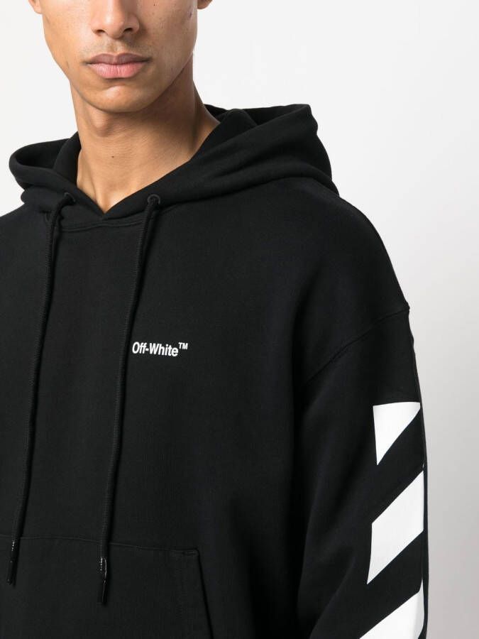 Off-White Hoodie met logoprint Zwart