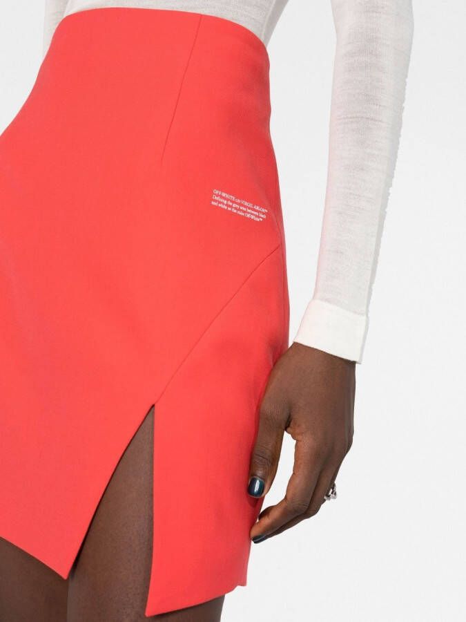 Off-White High waist rok Rood