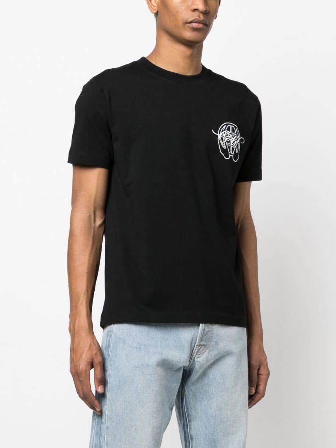 Off-White T-shirt met logoprint Zwart