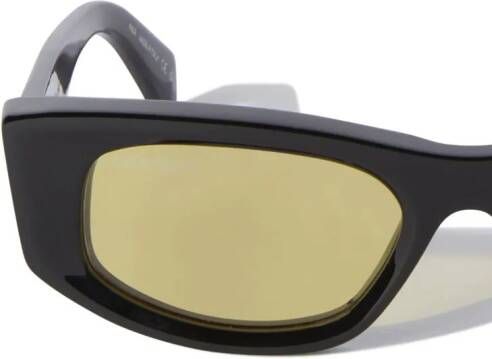 Off-White Matera zonnebril met rechthoekig montuur Zwart