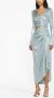Off-White Mini-jurk met metallic-effect Blauw - Thumbnail 2