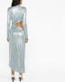 Off-White Mini-jurk met metallic-effect Blauw - Thumbnail 4