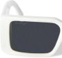 Off White Rechthoekige zonnebril in wit acetaat met donkergrijze lenzen Multicolor - Thumbnail 3