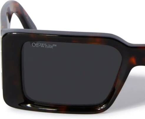 Off-White Eyewear Milano zonnebril met schildpadschild design Bruin