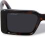 Off-White Eyewear Milano zonnebril met schildpadschild design Bruin - Thumbnail 3