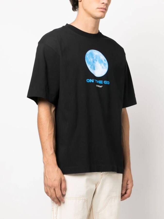 Off-White Katoenen T-shirt Zwart
