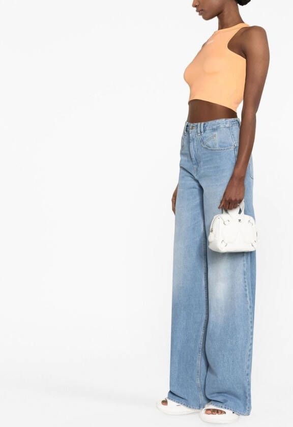 Off-White Mouwloze top Oranje