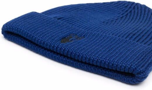 Off-White Muts met geborduurd logo Blauw