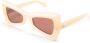 Off-White Eyewear Nashville zonnebril met geometrisch montuur Beige - Thumbnail 2