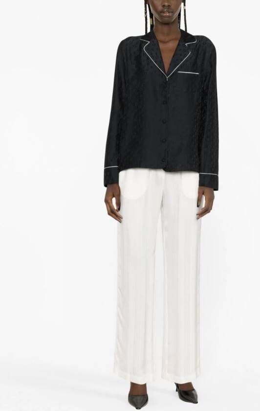 Off-White Satijnen blouse Zwart