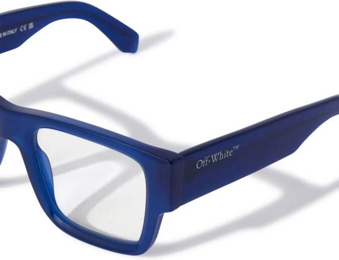 Off-White Optical Style 40 bril met vierkant montuur Blauw