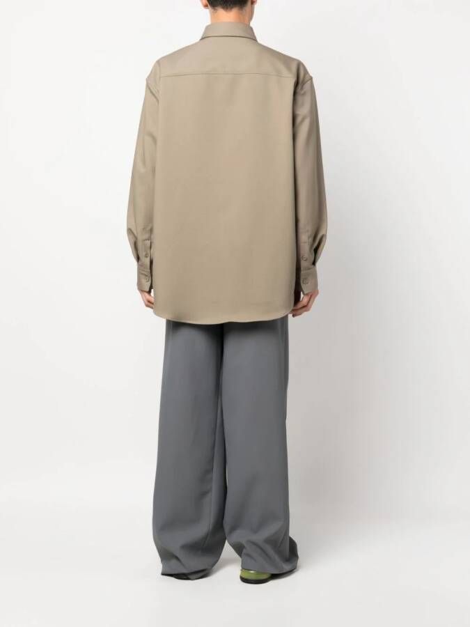 Off-White Overhemd met contrasterende afwerking Groen