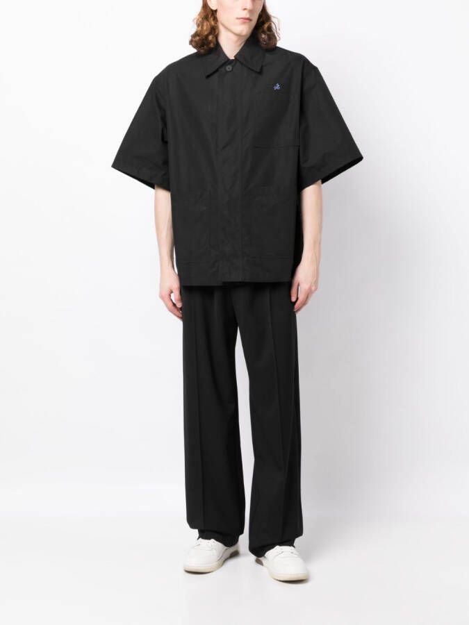 Off-White Overhemd met geborduurd logo Zwart