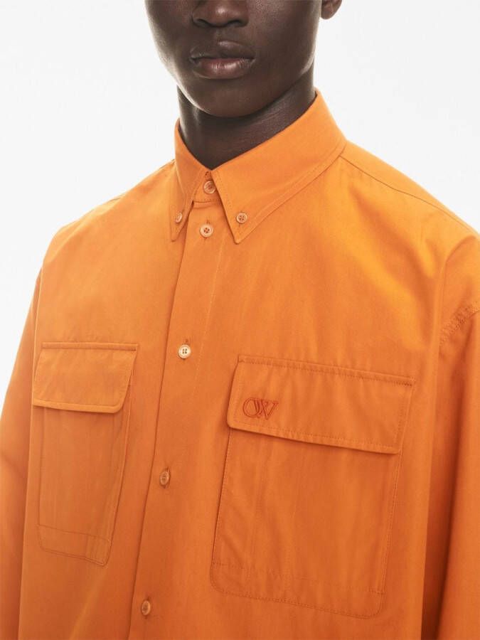 Off-White Overhemd met twee zakken Oranje