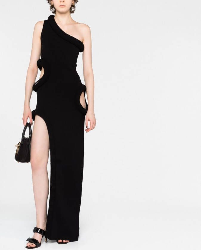 Off-White Asymmetrische jurk Zwart