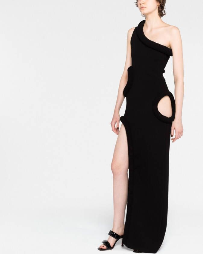 Off-White Asymmetrische jurk Zwart