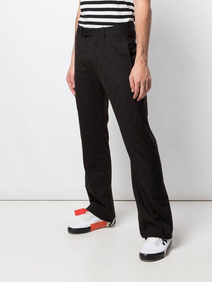 Off-White Pantalon met logo Zwart