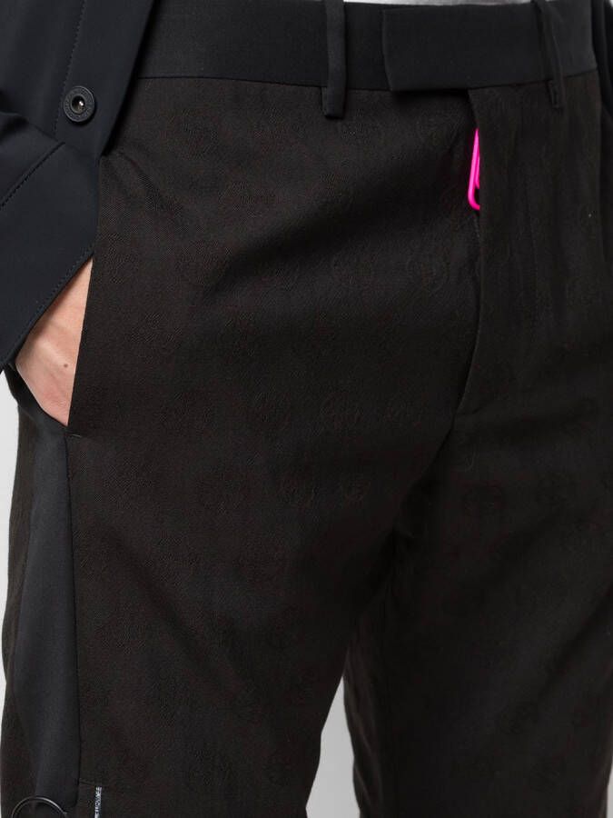 Off-White Pantalon met logo Zwart