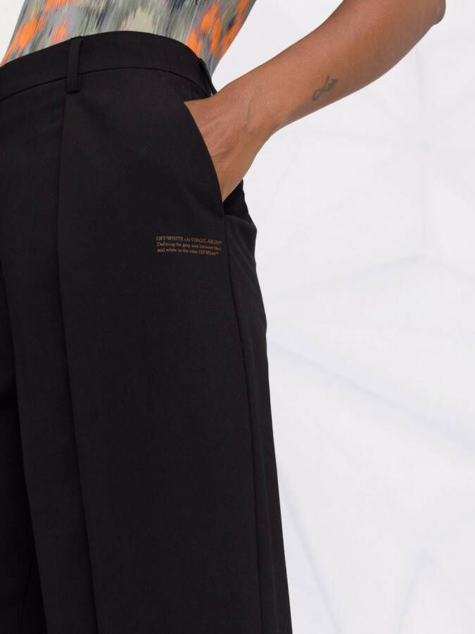 Off-White Pantalon met logoprint Zwart