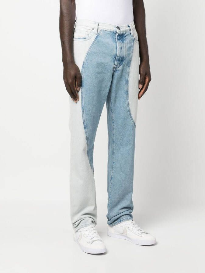 Off-White Jeans met patchwork Blauw
