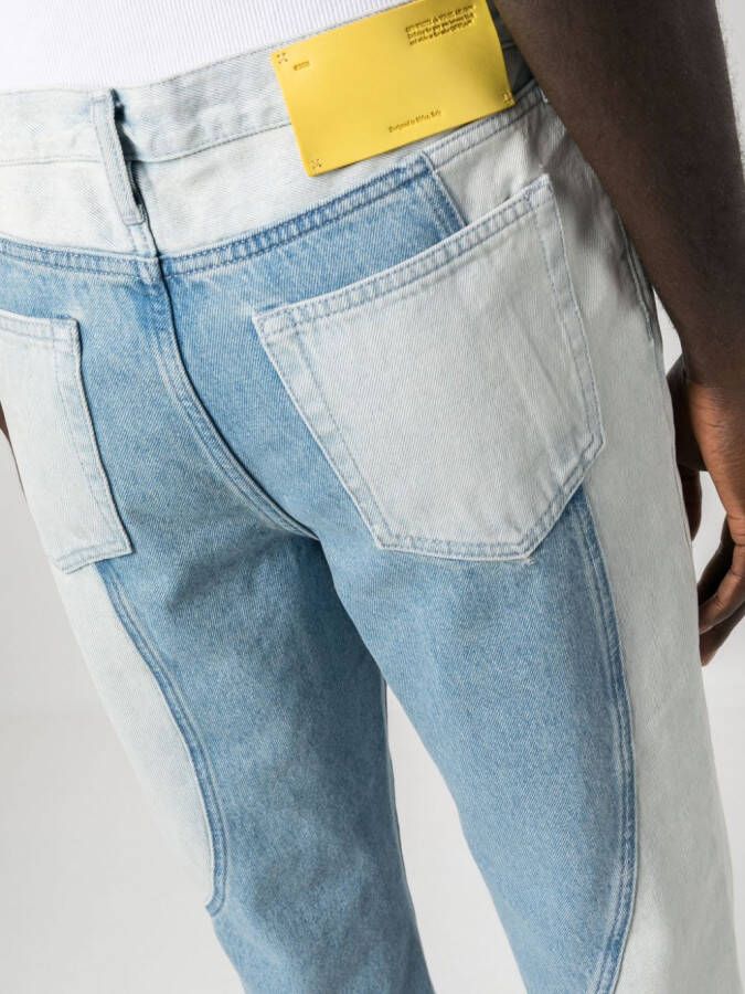 Off-White Jeans met patchwork Blauw
