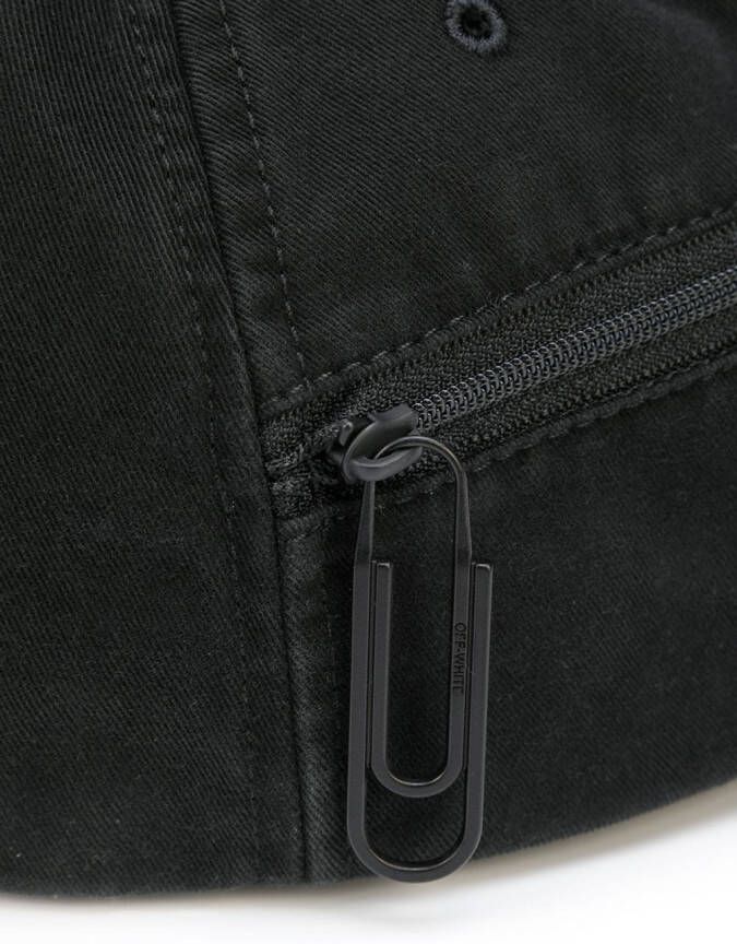 Off-White Pet met geborduurd logo Zwart
