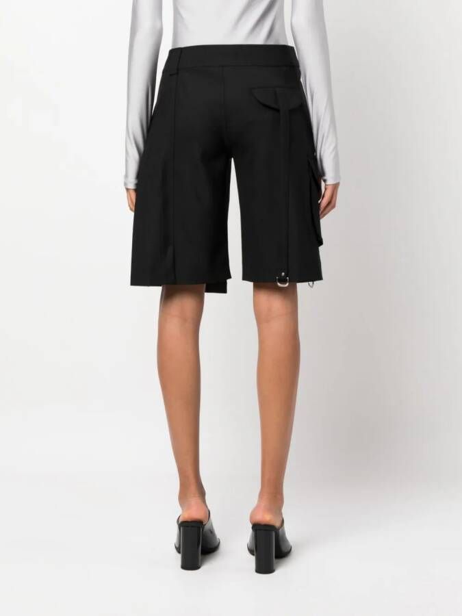 Off-White Geplooide shorts Zwart
