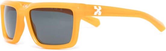 Off-White Portland zonnebril met oversized montuur Oranje