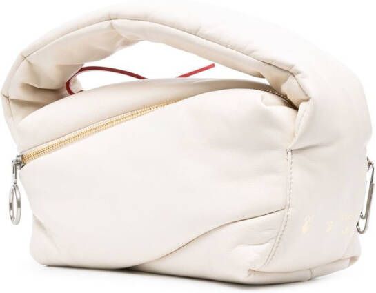 Off-White Pump gewatteerde clutch Beige