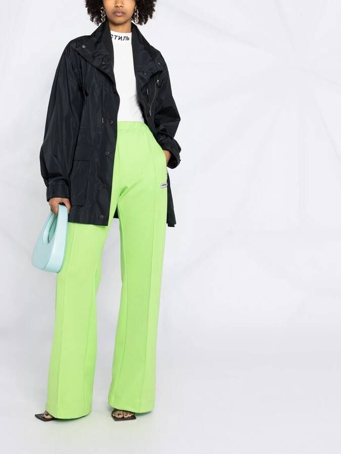 Off-White Regenjas met knopen Zwart