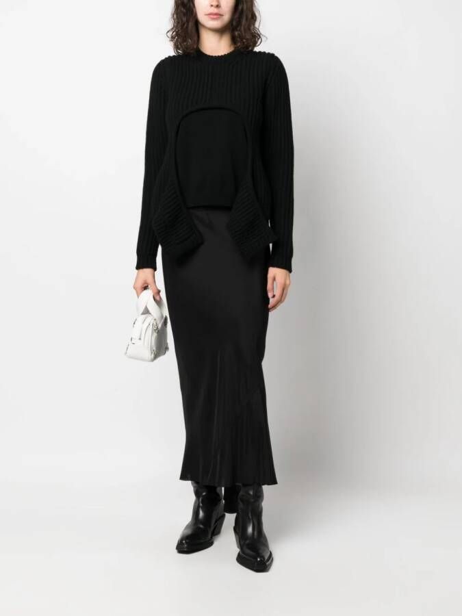 Off-White Ribgebreide trui Zwart