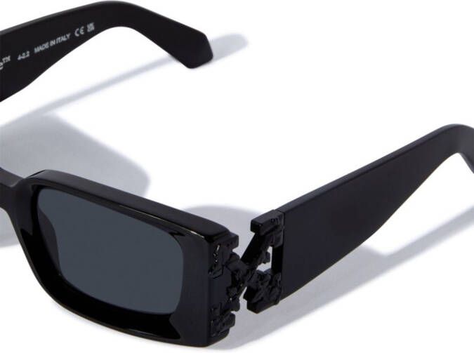 Off-White Roma zonnebril met rechthoekig montuur Zwart