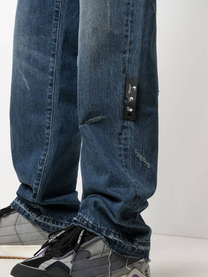 Off-White Ruimvallende jeans Blauw