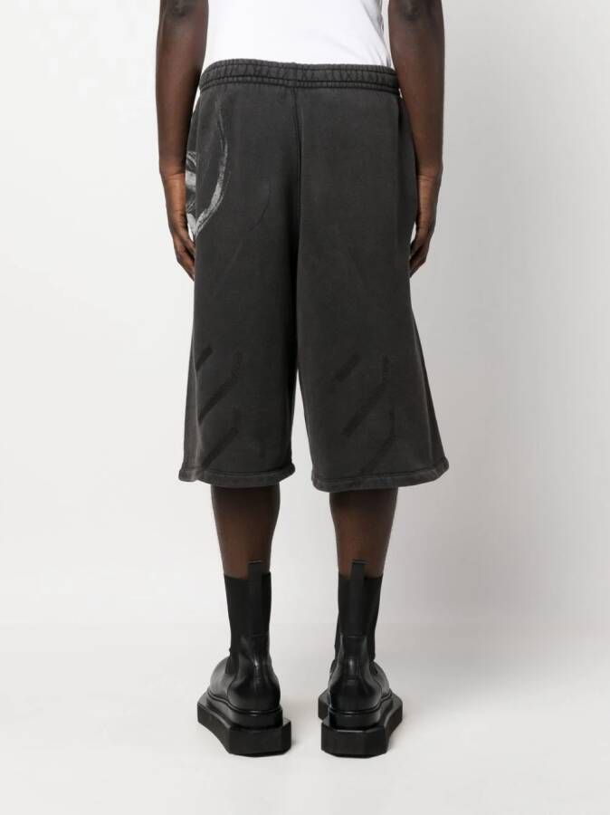Off-White Trainingsshorts met print Zwart