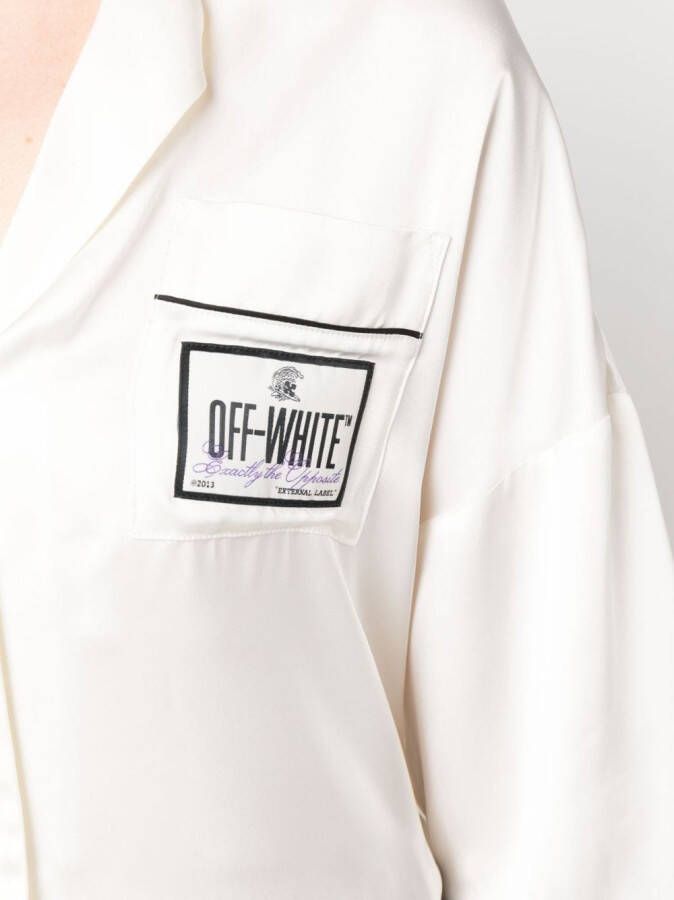 Off-White Satijnen pyjama Wit