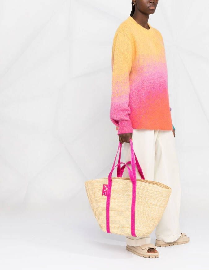 Off-White Shopper met band Beige