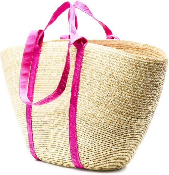 Off-White Shopper met band Beige