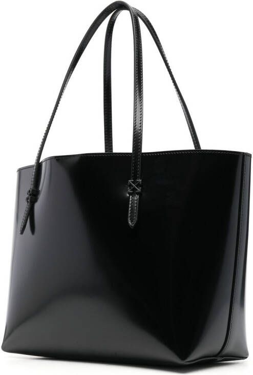 Off-White Shopper met tekst Zwart