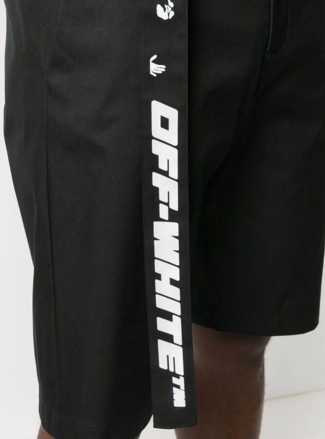 Off-White Shorts met cargo riem Zwart