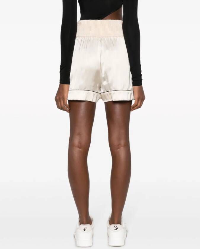 Off-White Shorts met elastische taille Roze