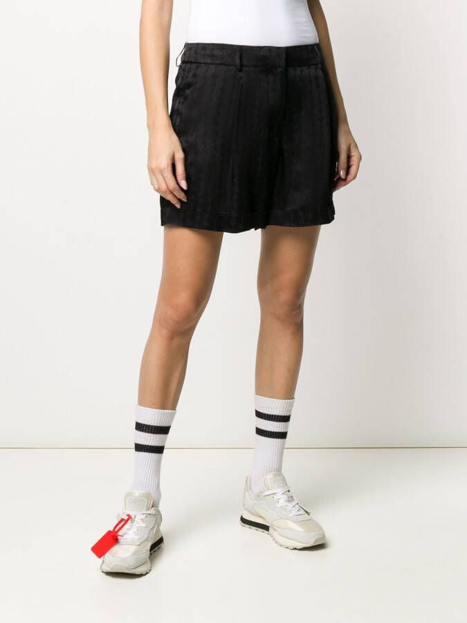 Off-White Shorts met logo Zwart